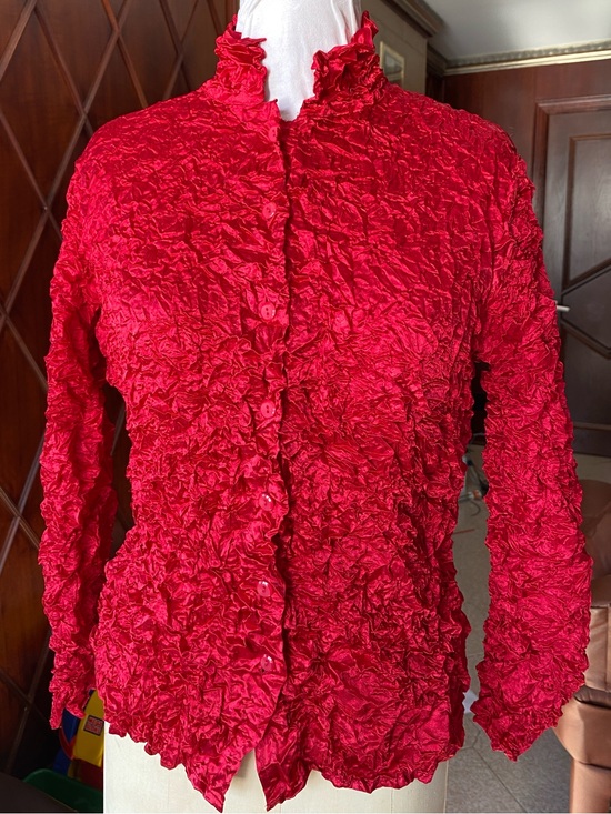Simon Chang Tops - 💕Host Pick💕 Simon Chang Designer Crinkle button blouse - like new